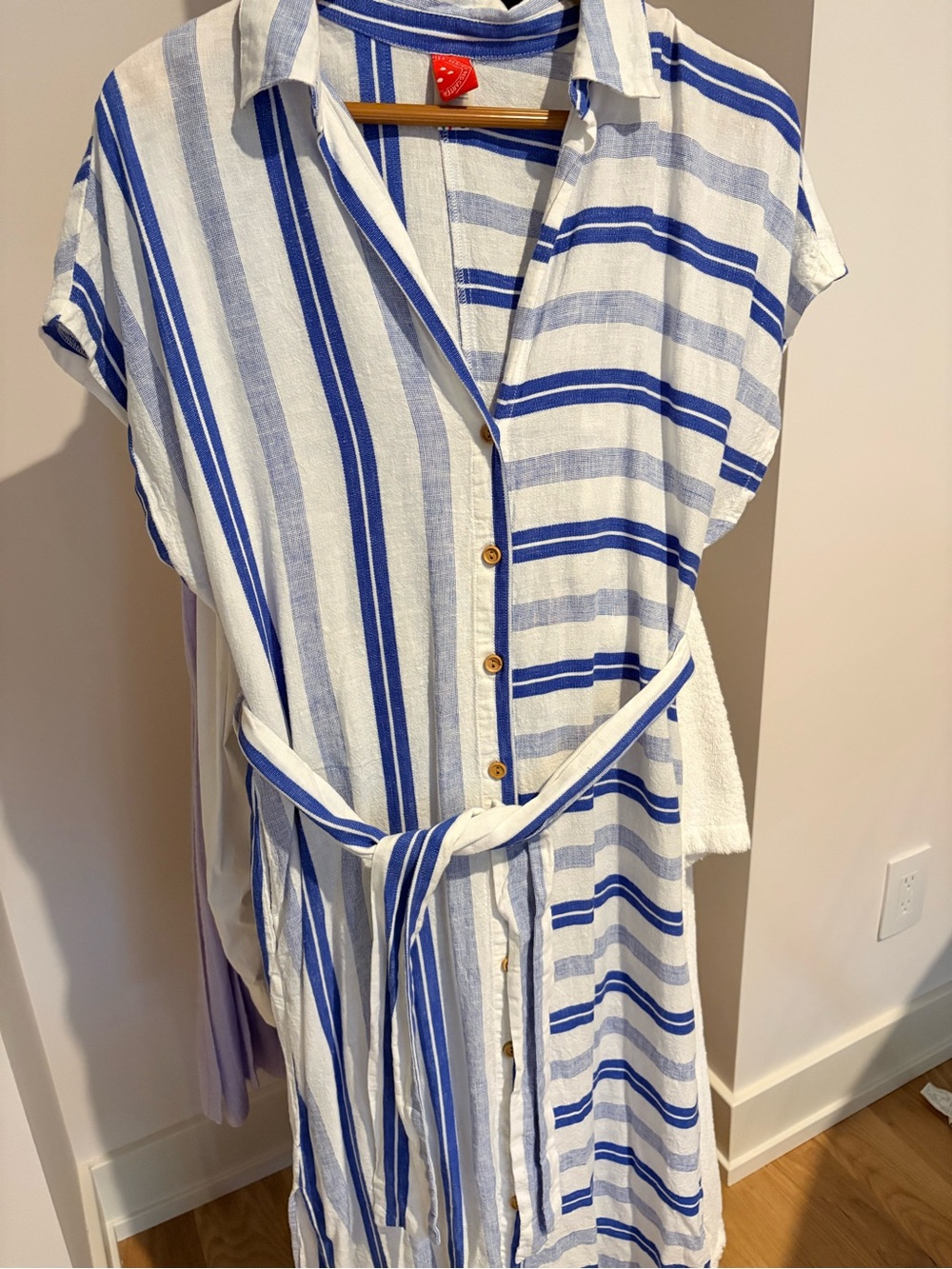 Red Carter Shay midi/maxi dress swim cover up linen blend size Medium